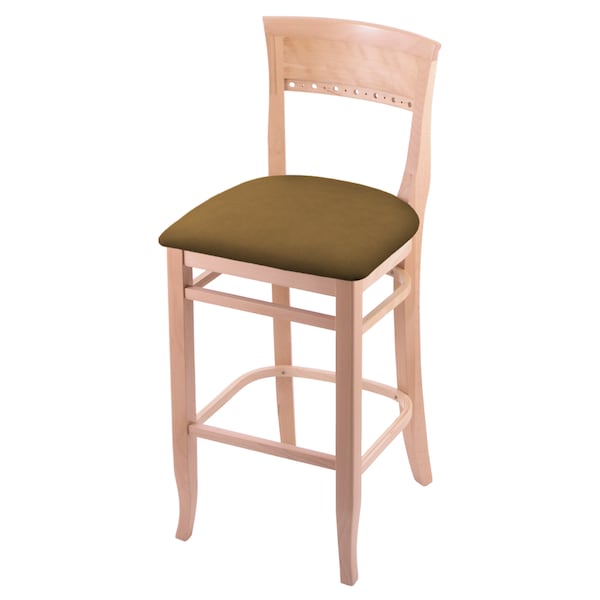 25" Counter Stool, Natural Finish, Canter Saddle Seat